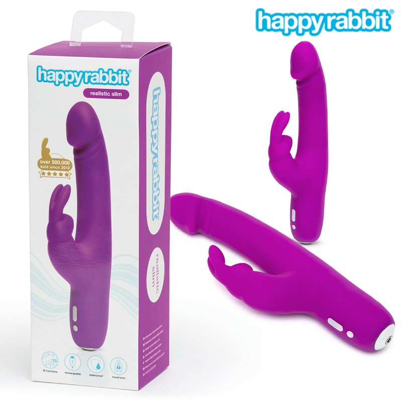 Happy Rabbit Slimline Realistic G-Spot Rabbit Vibrator Vibrator Women Slim
