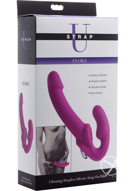Strap U Evoke Vibrating Strapless Silicone Strap-On Dildo gallery