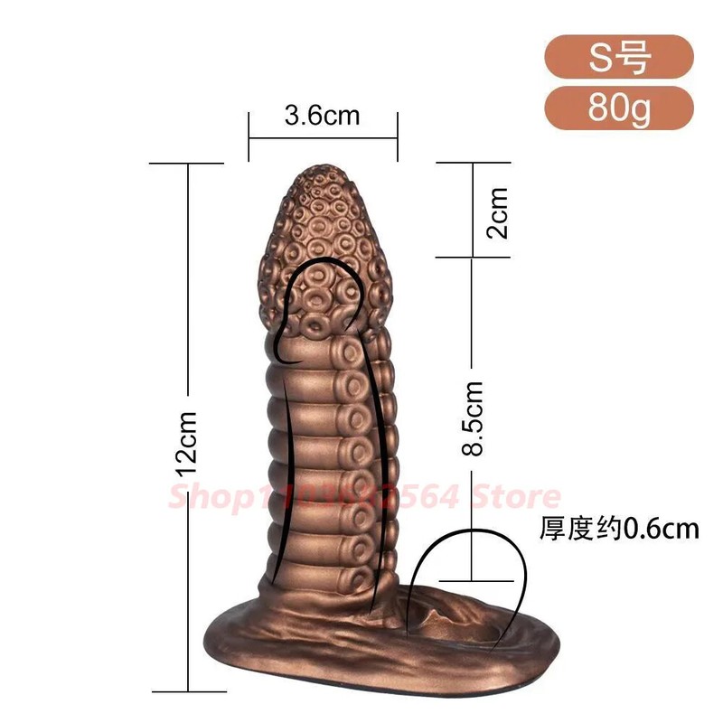 Tentacles Hollow Penis Sleeve Penis Extender Enlargement Silicone Sleeve Sex Toy