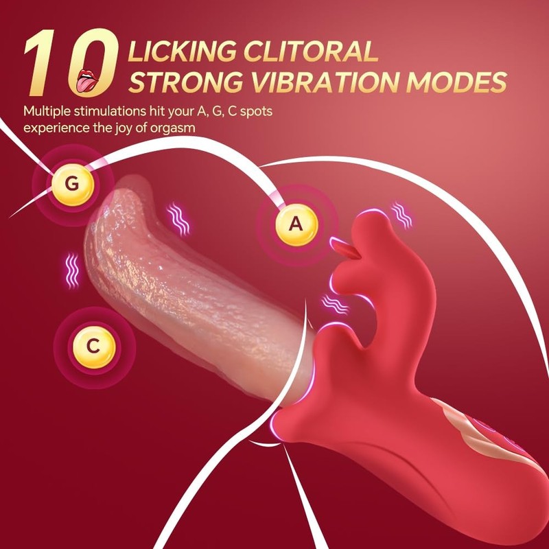 Banhco Tongue Vibrator Toys for Women Rose Sex Toy G Spot Vibrators Thrusting... gallery