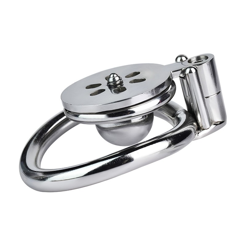 Male Chastity Cage Device Metal Penis Cages Urethra Ball Breathable Locking Ring