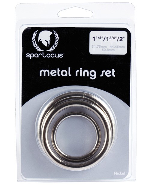 Spartacus Metal Cock Ring Set - Pack of 3 - Enhance Performance & Pleasure
