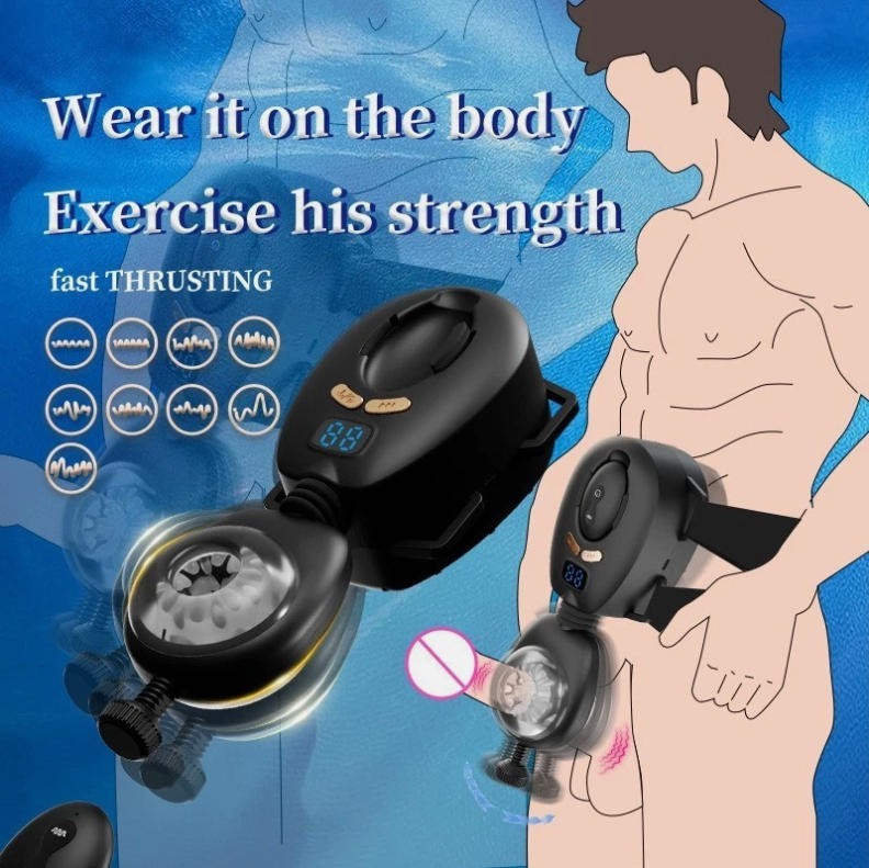 Wearable Automatic Male Masturbator Removable Belts Adjustable Male Penis Pump gallery