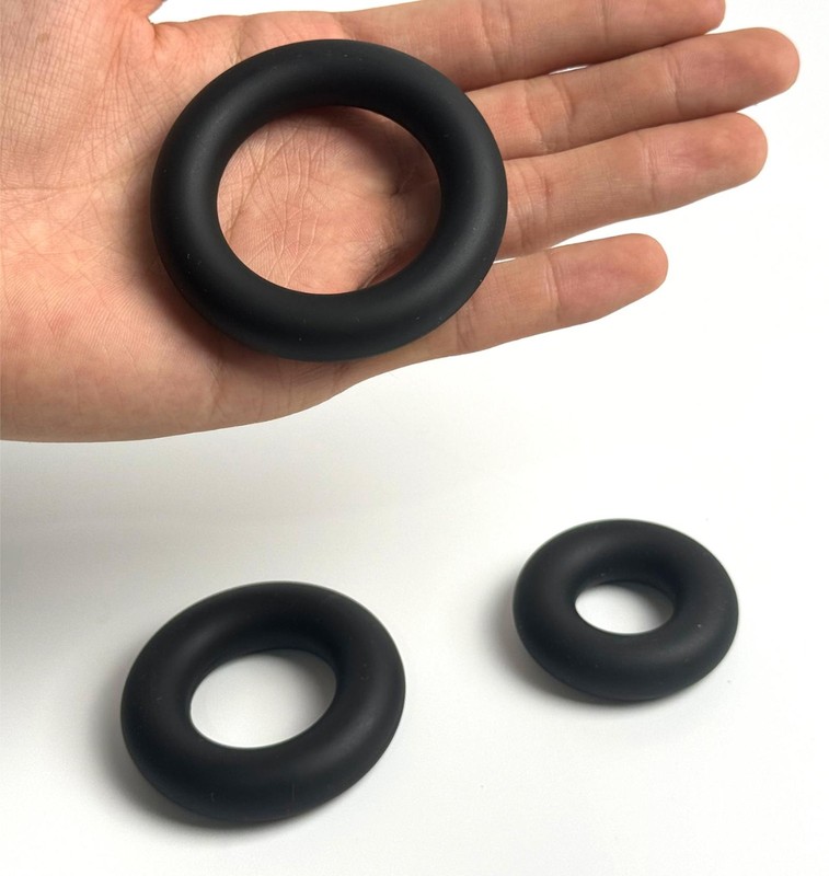 Male Thick Silicone Cock Rings Penis Sleeve Soft Stretchy Penis Ring Enhancer SM gallery