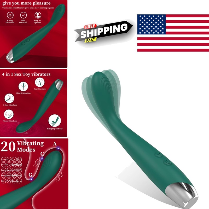 Clitoral Vibrator with 20 Vibration Modes for G Spot and Anal Stimulation Green