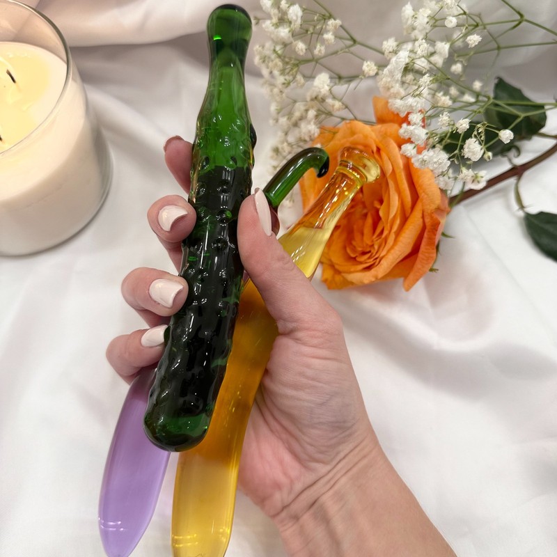 Glass Eggplant Dildo – Purple Artistic Glass Toy gallery