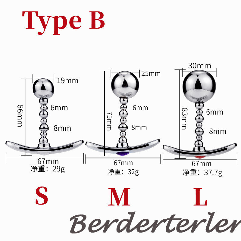 Pull Beads Metal Anal Plug Out Boat Anchor Base Butt Plug Anal Dilator Sex Toys gallery