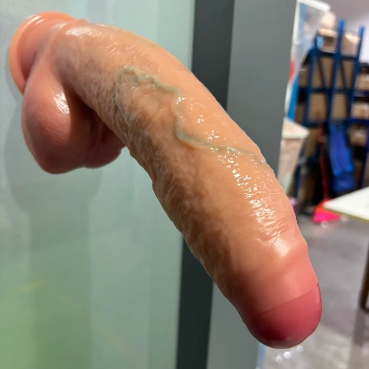 9.8 inch Liquid Silicone Realistic Dildo Skin Feeling Huge Big Penis Suction Cup