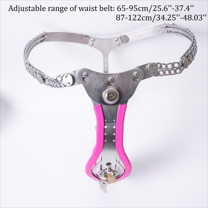 Stainless Steel Chastity Belt Invisible Lockable Adjustable Pants For Male Plug gallery