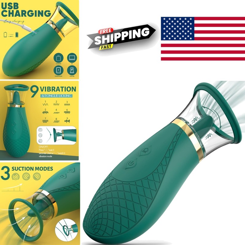 Clitoral Sucking Vibrator with 3 Modes and 9 Licking Functions for Quick Orgasm
