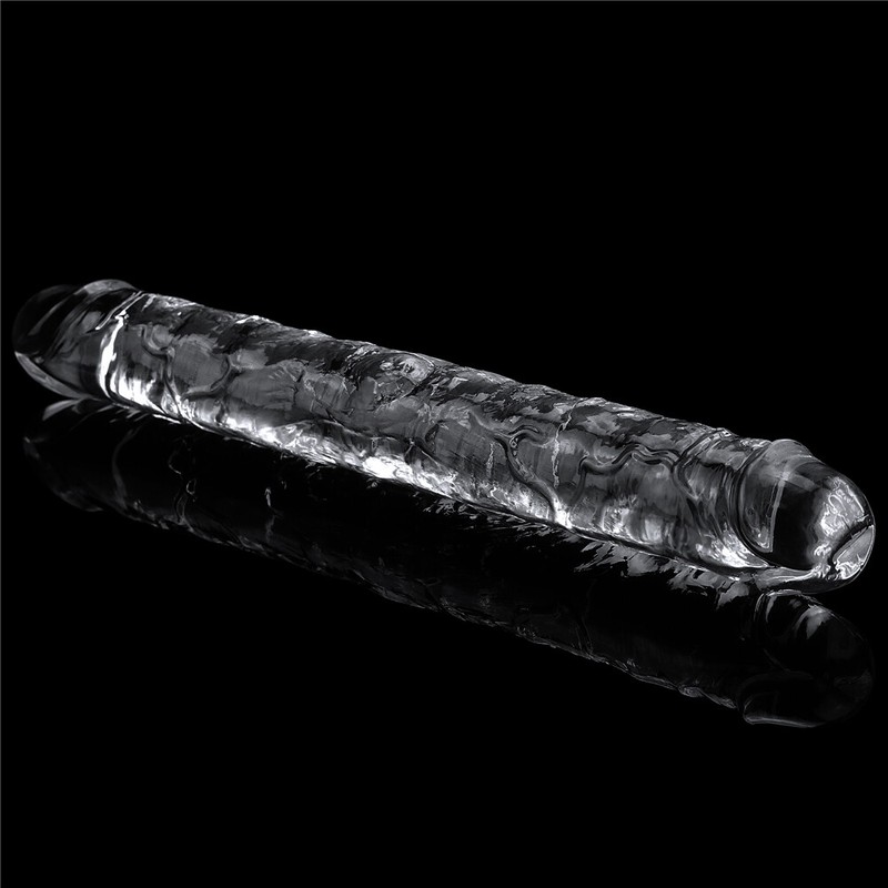 Dildo duplo transparente Lovetoy 12 "impecável compartir doble penetracion gallery