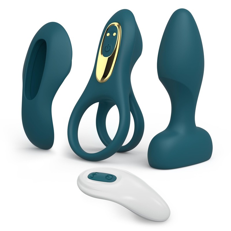 Tracy&rsquo;s Dog Vibrator Kit for Couples, Removable Vibrating Bullet with 3 Silic…