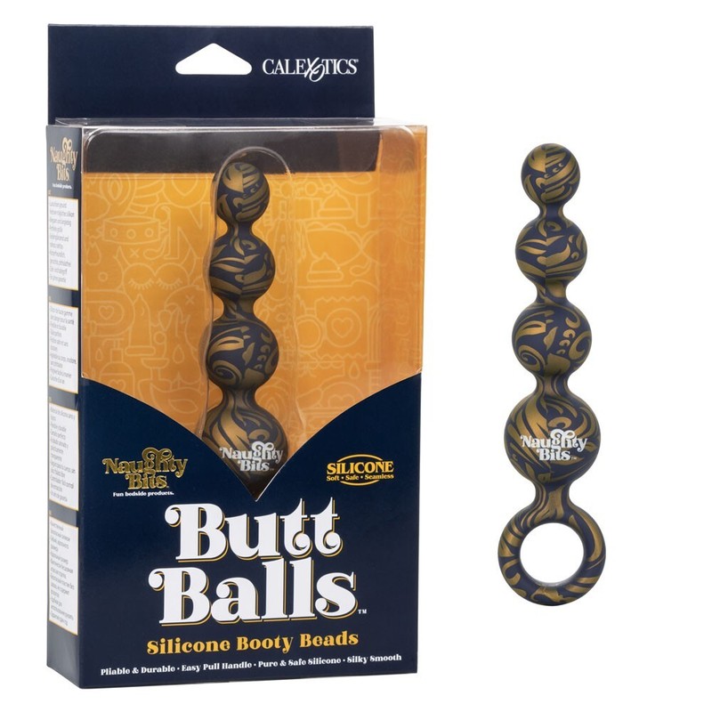 Cal Exotics Naughty Bits Butt Balls Silicone Booty Beads – Anal Beads