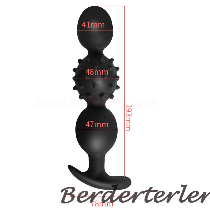 Silicone Rolling Beads AnalPlug Anal Beads Metal Built-In Balls ButtPlug Sex Toy gallery