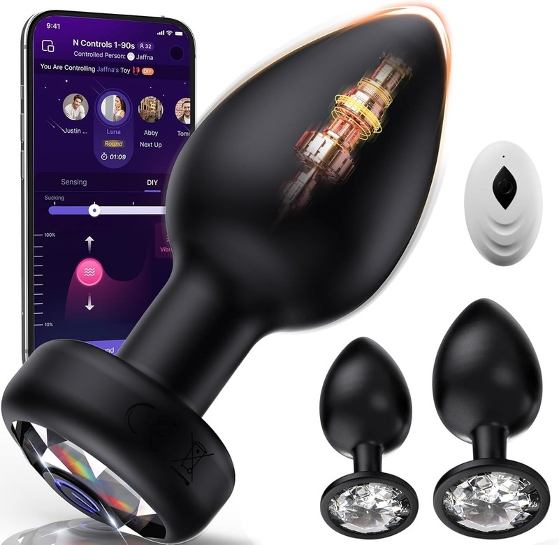 Anal Plug Vibrating Butt Plug, Adult Sex Toys 3PCS Silicone Anal Plugs, Anal Sex