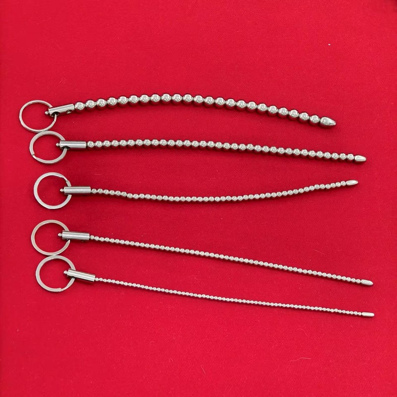 Stainless Steel Penis Plug Bead Dilator Set Silicone Urethral Sounding Stretcher gallery