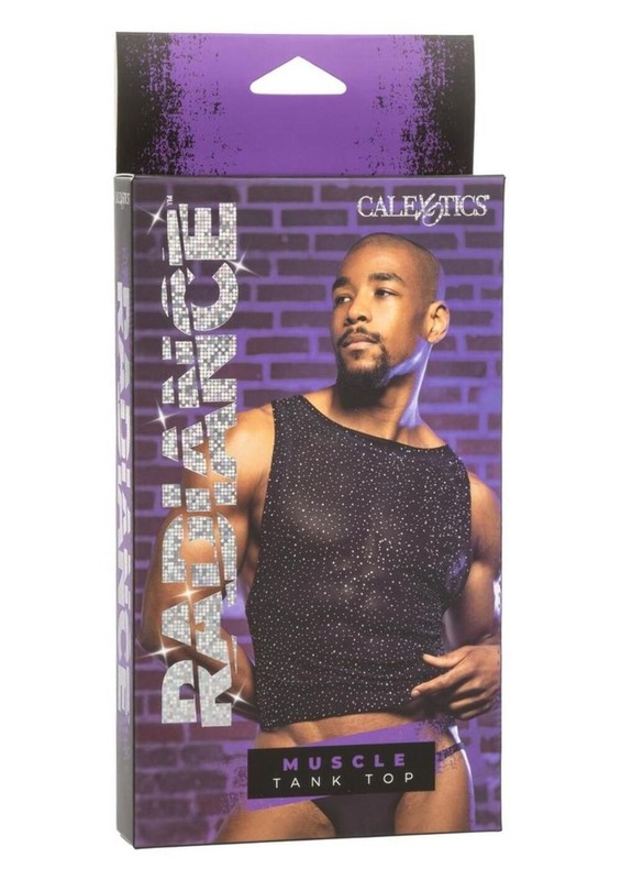 Radiance Muscle Tank Top Sparkle Mesh Design gallery