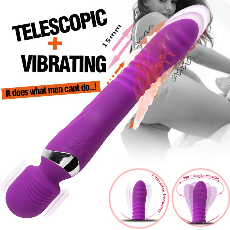 Thrusting-Rotation-Vibrator-G-Spot-Heated-Big-Dildo-Multispeed-for Women Couple