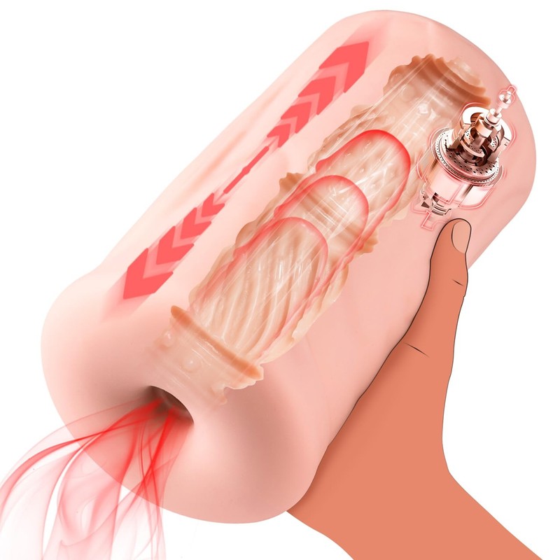 Male Masutrbator Sex Toys for Men 7 Thrusting & Vibrating Pocket Pussy Hands…