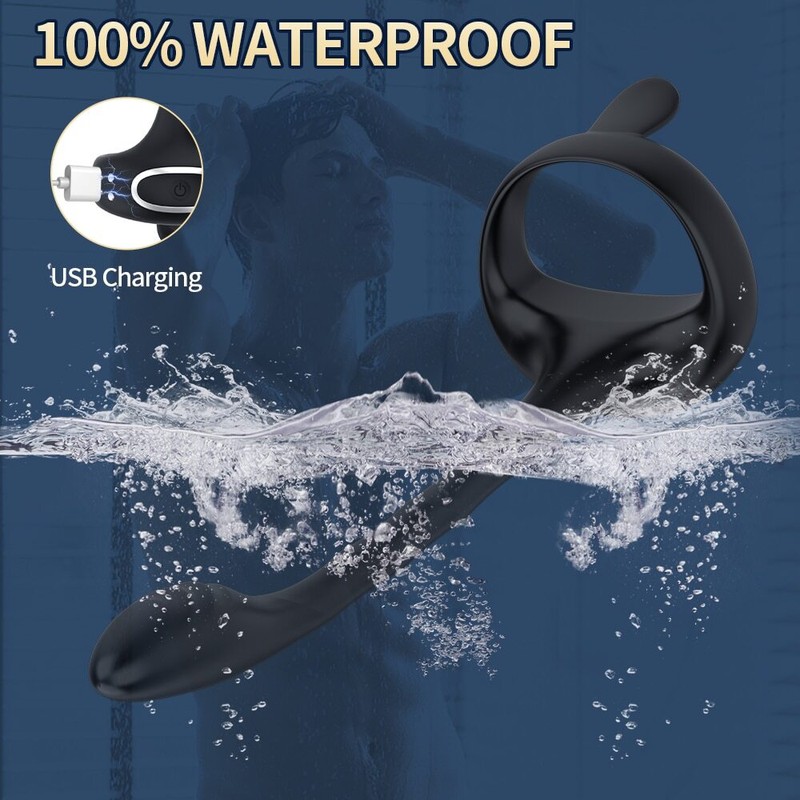 Vibrating Penis Cock Ring Prostate Stimulator Sex Toy For Men Couple Adjustable gallery