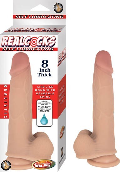 Nasstoys Real Cocks Self Lubricating 8 inches Realistic Thick Dildo, New