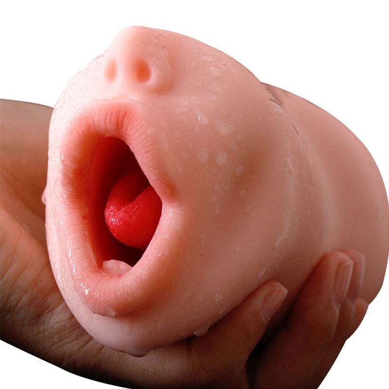 Lifelike Oral Mouth Pocket Pussy Masturbator Blowjob Doll Adult Sex Toy Men gallery