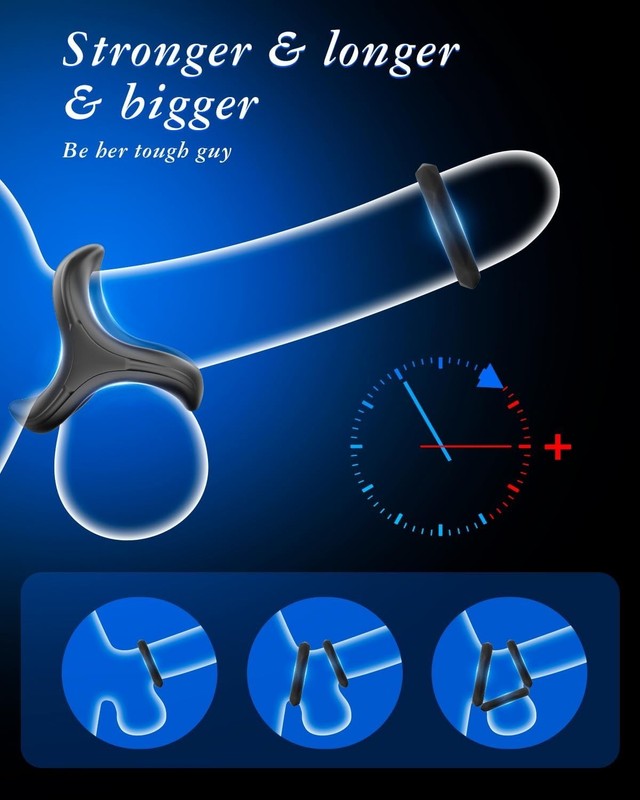 Sex Toys Penis Ring Silicone Cock Rings for Men, 8 Sizes Cockring Cock Sexual St gallery