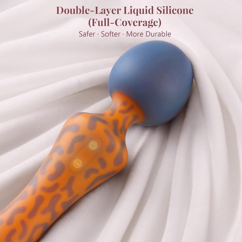 Vibrator Wand Dildo Sex Toys - 9.08" Leopard Dual-Headed Vibe for Clit，G Spot? gallery