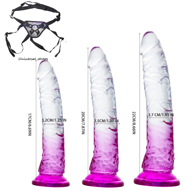 Dildo Beginner Couple Strap-on Harness with G-spot Anal-Dong Sex Toys – 6/7/8IN