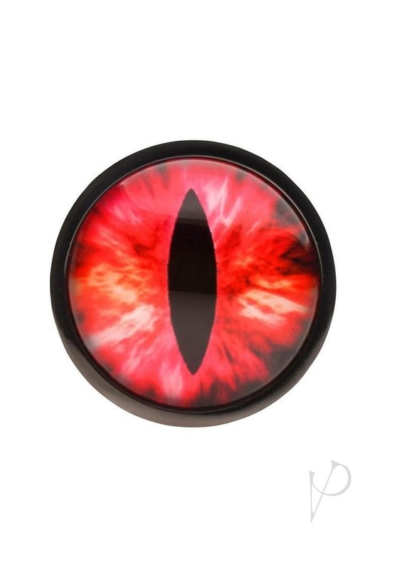 Creature Cocks Red Eye Metal Butt Plug - Small - Black/Red gallery