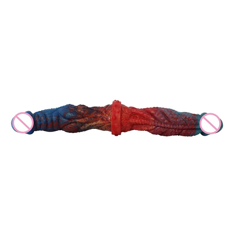 13.78" Long Double Sided Ended Headed Dildo Penetration Dong Couples Sex Toy