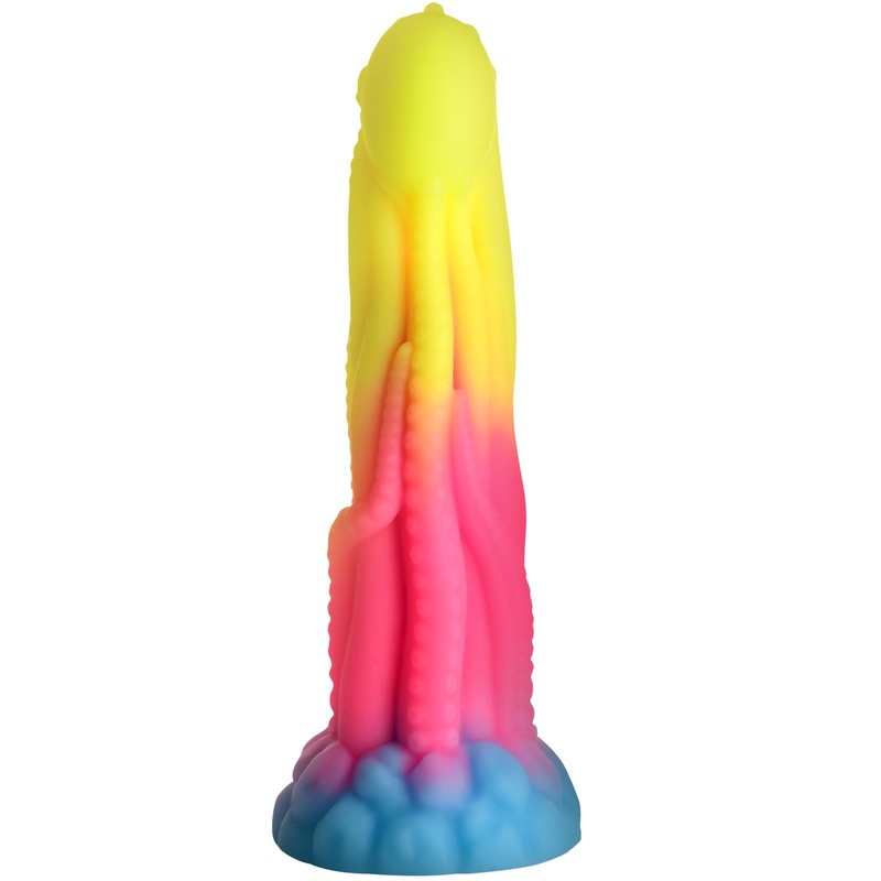 CREATURE COCKS Tenta-Glow Glow-in-The-Dark Silicone Dildo for Men, Women, &