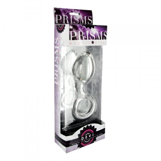 Prisms Devi Pyrex Borosilicate Glass anal plug Clear Curved Toy W/ Control Loop gallery