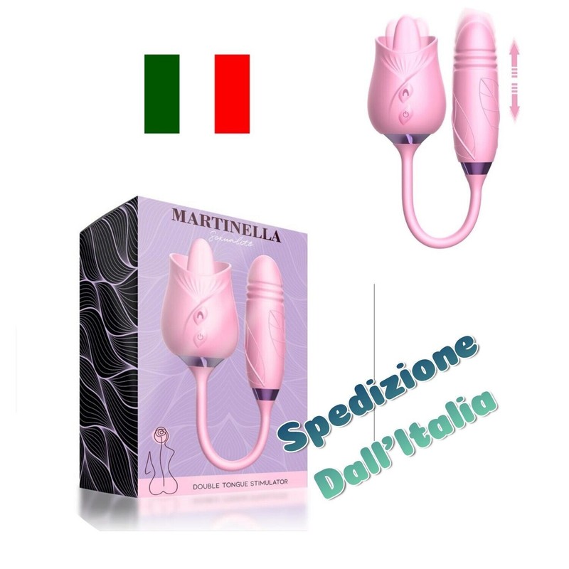 VIBRATING TONGUE FOR CLITORIS EGG PUSH vaginal pink sex toys 2in1 women