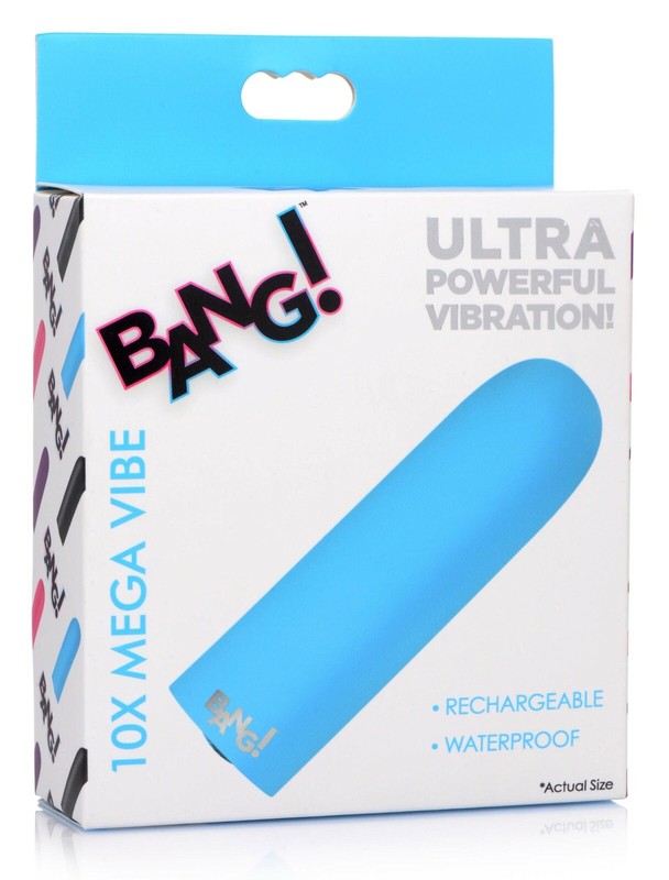 Bang! 10X Mega Bullet Vibrator Blue - Rechargeable Discreet Mini Clitoral Vibe gallery