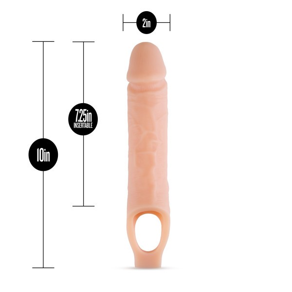 Performance Plus – 10 Inch Silicone Cock Sheath Penis Extender – Vanilla