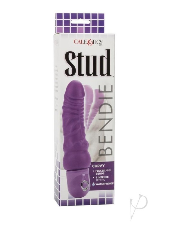 Bendie Stud Curvy Vibrator – Purple