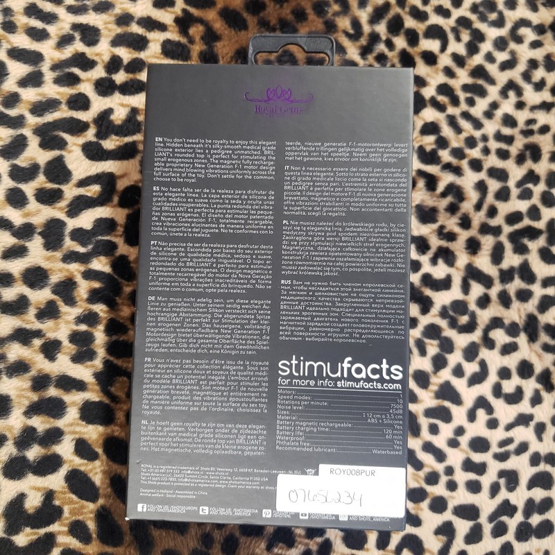 Royal Gems by Shots 😈 BRILLIANT🔥 10 Speed Rechargeable Bullet Vibrator PURPLE gallery