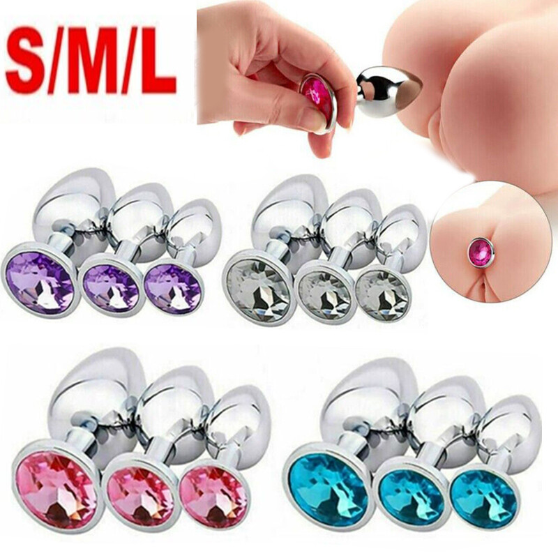 3 PCS Ass Anal training Set Stainless Metal Steel Anal Butt Plug Adult Sex Toys