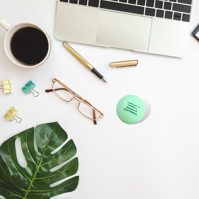 Needzo - Outward Smiles, Inward Screams Stress Ball Grip Small, Green gallery