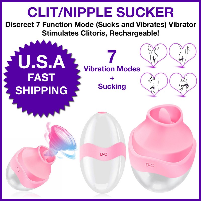 Female Clit Nipple Sucker Vibrator G-spot Orgasm Oral Sex Toy 7 Speeds USB