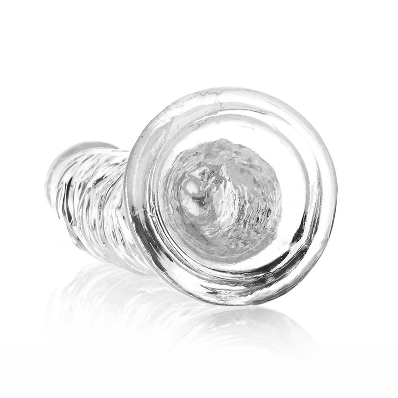 RealRock Crystal Clear Slim 9 in. Dildo Clear gallery