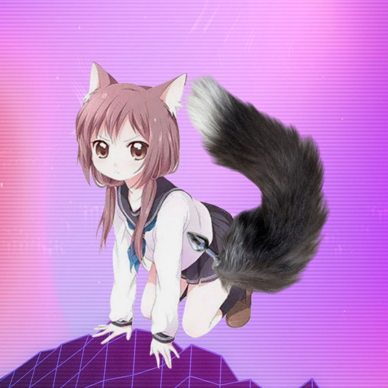 Fox Tail With Metal Anal-Butt Cosplay Plug Romance Game Funny Adult Sex Toy