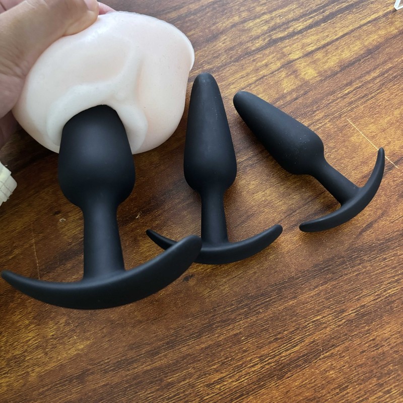 3PCS Smooth Silicone Anal Trainer Anal Butt Plug Set Anal Sex Toys for Men Women gallery