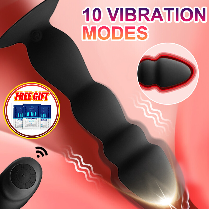 Vibrating Anal Beads Butt Plug Vibrator Dildo Prostate Massager Couple Sex Toys