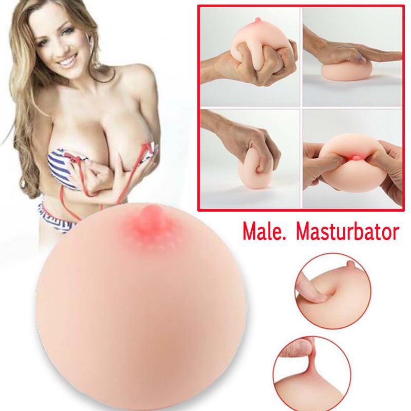 Fake boob Breast Sex Toy Male Masturbator Realistic Vagina Anal Love Pocket Cup
