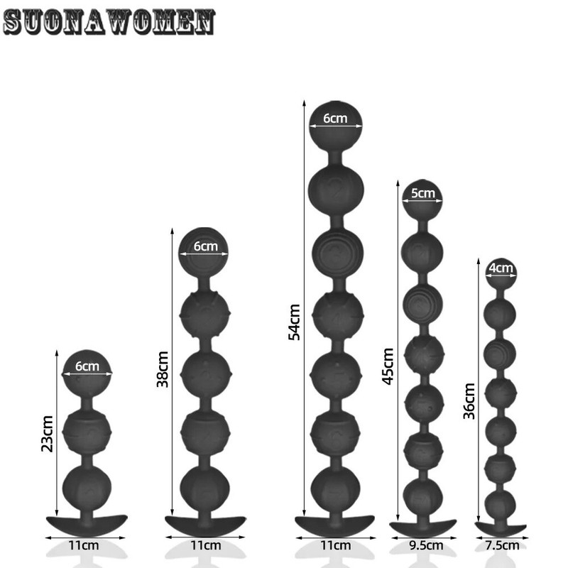 Anal Beads Huge Anal Ball Dildo Soft Silicone Buttplug Dilator Anal Stimulation gallery