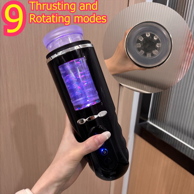 Automatic Male Mastubator Cup Rotating Thrusting Sex Toy for Men US Rechargeable