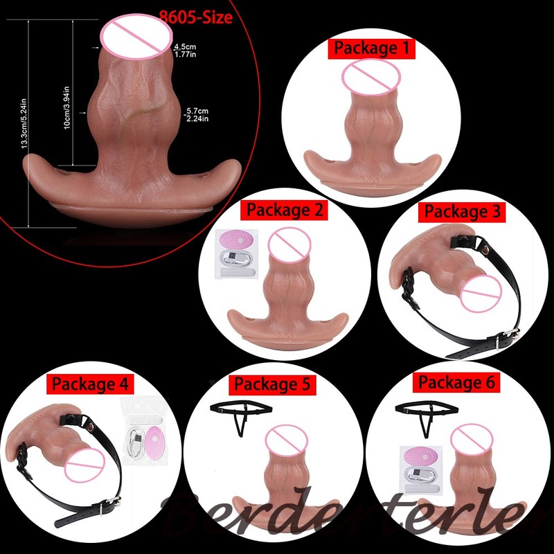 Wiress Control Vibrating Mouth Gag Adjustable Dildo with 10-Frequency Vibrator gallery
