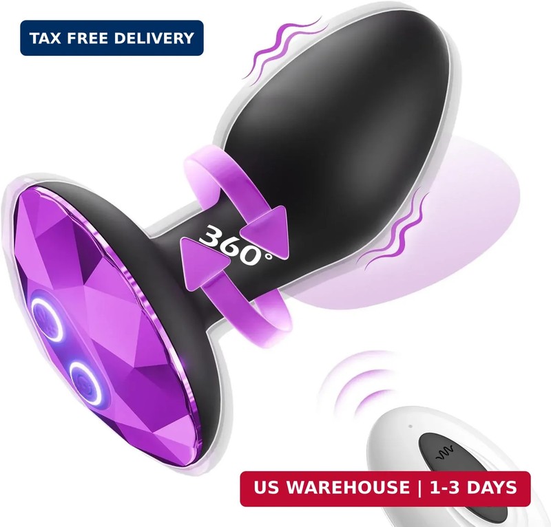 Anal Vibrator Adult Sex Toys with 10 Rotating & Vibration Modes, Vibrating Butt